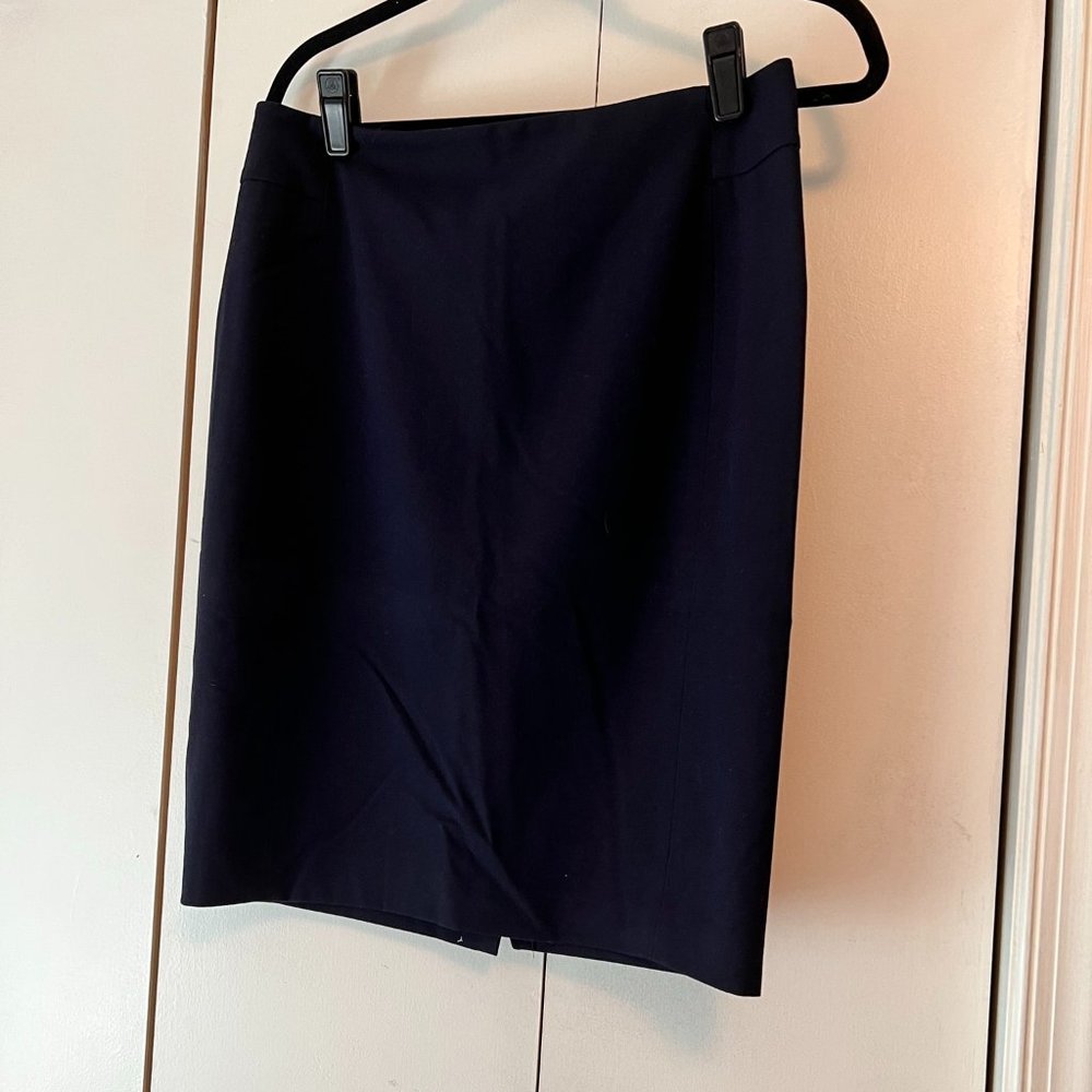Loft Navy Pencil Skirt - Lined - Size 8
